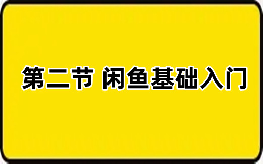 第二节 闲鱼基础入门